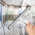 All-purpose Shower Squeegee 10  Stainless W  2 Hooks For Glass Door Mirror