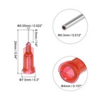 Blunt Tip Dispensing Needle For Liquid Glue Gun  24g 1 4   100 Pcs  red 