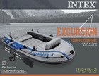 Intex Excursion 4 Person Inflatable Rafting And Fishing Boat Set With 2 Oars