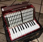Weltmeister    bandmaster    Piano - Accordion  red  Vintage   Travel Hard Case