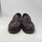 G h  Bass Weejuns Logan Men   s Size 10 5 D Burgundy Leather Slip On Penny Loafers
