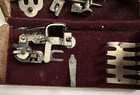 Antique 1889 Oak Singer Sewing Machine Puzzle Box With Attachments