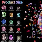 Crystal Beads  600 Pcs Assorted Glass Beads For Jewelry Making  Rondelle Bead   