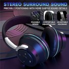 Wireless Bluetooth 5 1 Headphones Over Ear Led Headset Stereo Noise Cancelling