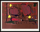 Peter Max Original Color Silkscreen Earth Flowers Floral Signed Framed Artwork