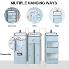 Hanging Diaper Caddy Organizer For Baby Crib - 3-in-1 Diaper Stacker For Chan   