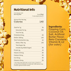 Popcorn Pre-measured Kits - Five 4-oz Buttery Popcorn Kits With Butter Flavored 