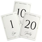 -table Numbers 1-30 Double Sided Wedding Table Numbers With Embossed Designs    