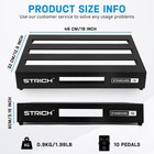 Strich Guitar Pedalboard Aluminum Standard 18  angled  With Carry Bag Portable