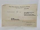 1959 The Philadelphia National Bank Dividend Check To Vic Tanny - Historical   