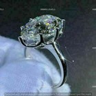 5 00ct Pear Cut Moissanite Solitaire Wedding Engagement Ring 925 Sterling Silver