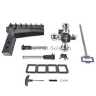 Trailer Hitch Fits 2 Inch Receiver  8 Inch Drop Hitch  Tri-ball Mount With Hook