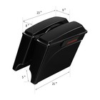 Vivid Black 5  Stretched Hard Saddlebags For Road King Electra Glide 1993-2013