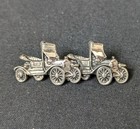 Vintage Silver Tone Model T Runabout Roadster Pinback Lapel Pin 
