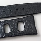 Vintage 1960-70 s Nos Swiss Made 20 Mm Black Dive Band Strap   Ss Tropic Buckle