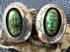 Stunning Vintage Teddy Goodluck Turquoise Earrings Navajo Sterling Clipon 1 