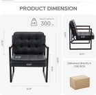 Colamy Modern Fabric Single Sofa Wooden Legs And Cushions Living Room Bedroom