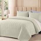 Twin Embossed Bedspread Sets Soft Reversible 3 Piece Quilt Set With Pillow Shams