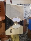Philco T7-126 Vintage Transistor Radio W  Leather Case Working  Nice Shape