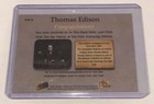 2018 The Bar Pieces Of The Past Antiquity Thomas Edison Authentic Document Relic