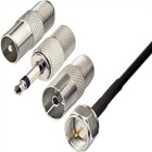 Indoor Fm Radio Antenna With 4 Adapters 75 Ohm For Home Stereo Receivers