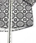 Cowboy Hardware Charcoal Gray Diamond Aztec Western Shirt Mens L Pearl Snap Euc