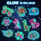 Crafts For Kids  30 Glow In The Dark Wooden Magnets To Paint Kit With Diy Gem
