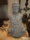 Zen Stone Buddha Statue Cement  Outdoor  indoorgarden Yard Art