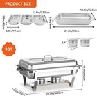 Chafing Dish Buffet Set Stainless Steel Food Warmer 9qt W 1 3 Pan For Wedding