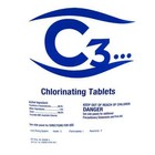 C3    3  Stabilized Trichloro Chlorine Tablets For Swimming Pools  choose Size 