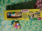 2 Vtg Pebbles Post Cereal The Flintstones Toy Lot Barney Rubble Fred Flintstone 