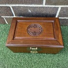 Vintage Asian Rosewood Jewelry Box - Hong Kong - 12   x 8   