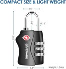 Tsa Luggage Lock Holiday Travel Lock Digit Combination Black Color  2 Pack 