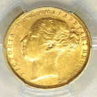 1884 Great Britain Gold Sovereign Pcgs Au53 Bright Just Graded New Holder  r332