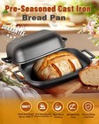 Sxmprail Cloche Loaf Dutch Oven 9 5qt 13 Lbs Heavy Duty Non-stick Oval Cast