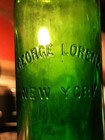 Antique Embossed George Lorenz New York Emerald Perfume W Original Stopper
