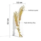 Rhinestone Wheat Bouquet Collar Pins Fashion Crystal Women s Coat Brooches