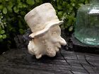 Old Rare Vintage Antique Civil War Pipe  Aqua Inkwell Bottle And 1852 Large Cent