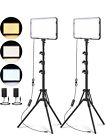 2-pack Led Video Light Kit  Studio Light  2800-6500k Dimmable Photography