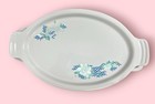 Le Creuset Stoneware Lotus Koi Oval Casserole Dish W  Platter Lid  vapeur    Nib