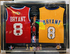 Kobe Bryant Signed Lakers   All Stars Jerseys Double Frame