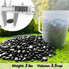 Black Pebbles For Plants 3lb Bulk Bag 0 5 - 1  Aquarium Gravel Decorative Pol   