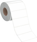 600 Pcs Rectangular Stickers  Blank Write On Labels Self-adhesive Roll White