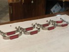 Vintage Art Deco Red Bakelite Cabinet Drawer Pulls Handles Hardware Set Of 8