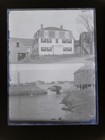 Antique Glass Plate Negative   2 Photos On 1 Plate   Bridge   House Mass