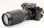 Nikon Em 35mm Slr Film Camera   80   200mm Telephoto Zoom Lens     Tested  Excellent