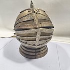 Vintage Medieval Knights Helmet Decanter Shot Glass Holder Bar Set Liquor Mcm