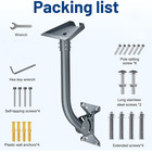 Starlink Gen 3 Mount  180   Adjustable  Heavy-duty Metal  Black  Wall roof Mount
