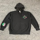 Wicked Hoodie Womens Large Black Zip Up Embroidered Broadway Musical Theater