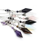 Crystal Point Prism Pendulum With Dream Catcher And Merkaba Star For Dowsing